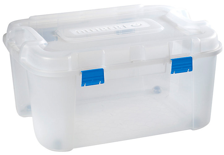 Coffre de rangement en plastique transparent Curver Totem 140 L