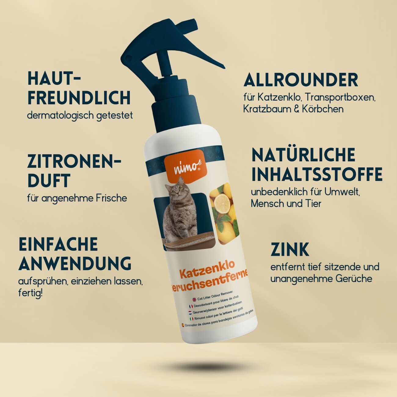 nimo Katzenklo Geruchsentferner 250 ml