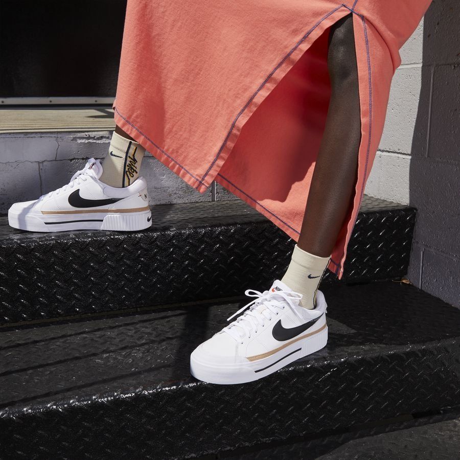Nike Court Legacy Lift Women's Shoe WHITE/BLACK-HEMP-TEAM ORANGE