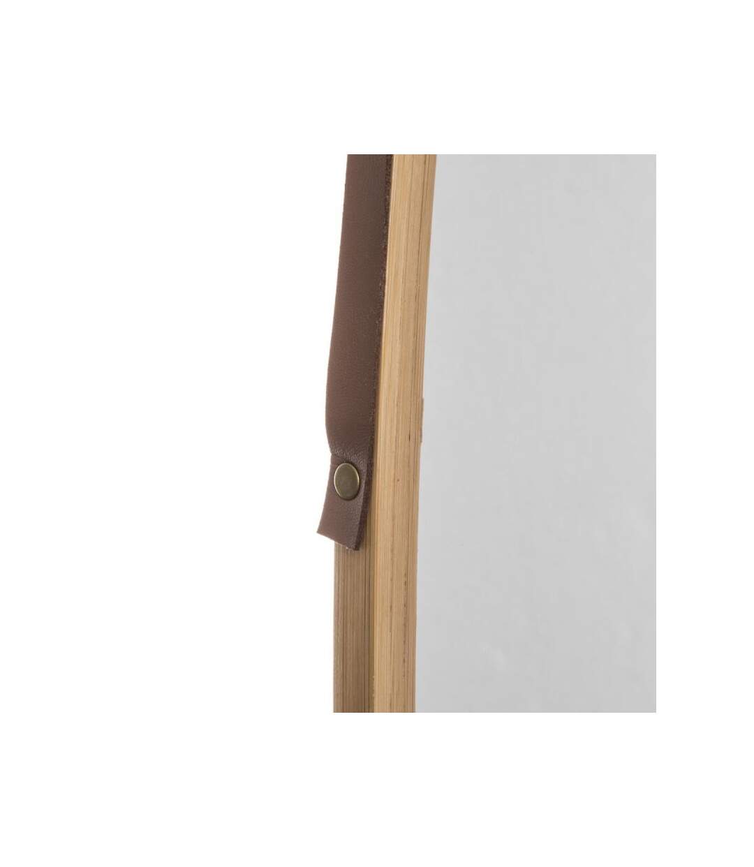 Miroir Mural Ovale avec Anse Léa 77cm Naturel
