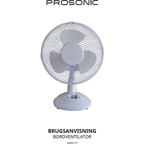 Prosonic bordventilator 22 W - hvid
