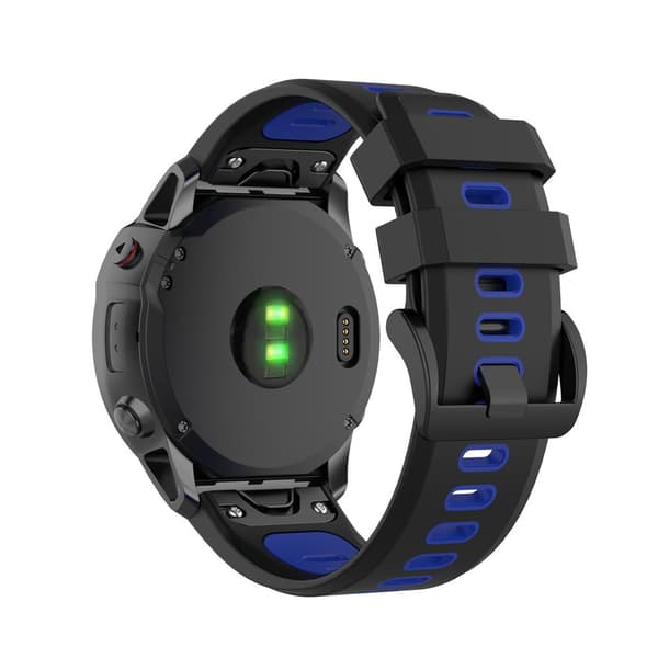 Garmin Fenix 5/6 armbånd silikon Svart blå