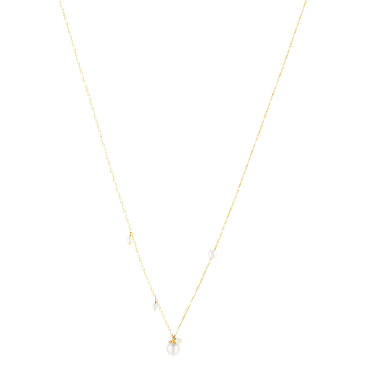 Collier or 375 jaune perle d'eau douces 45cm