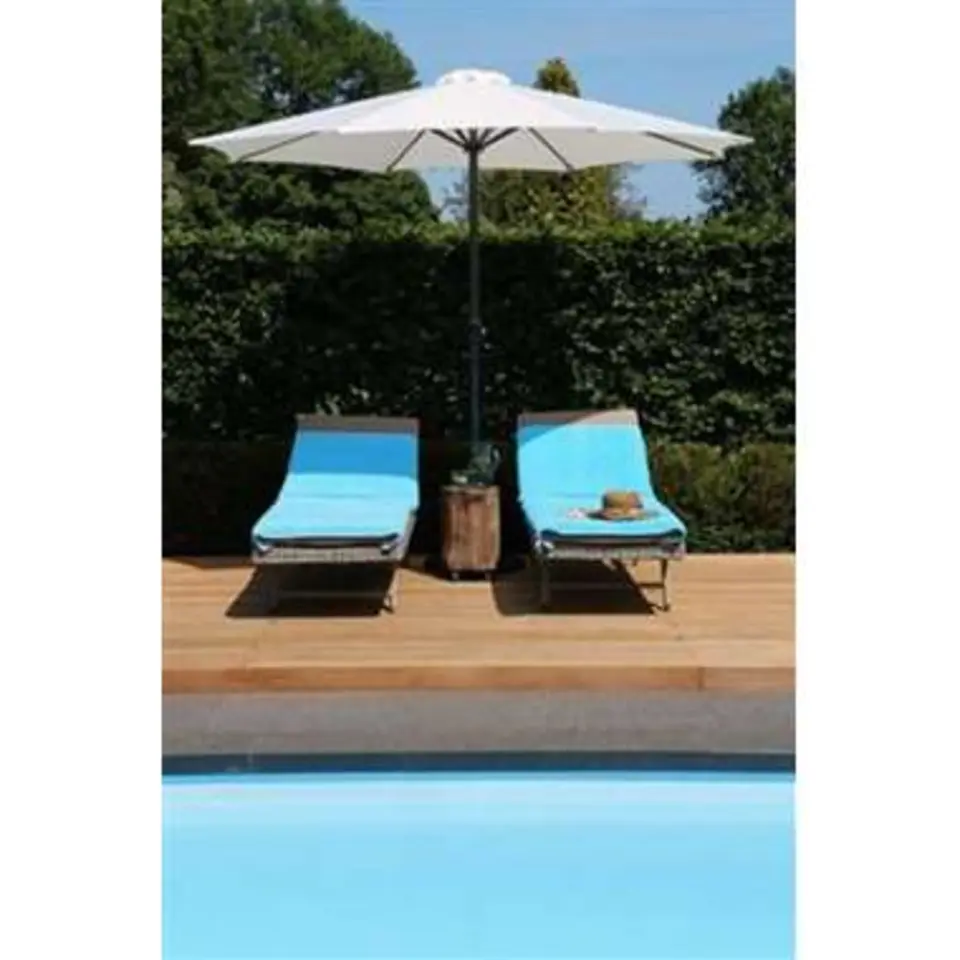 PimXL Luxe 8-ribs Parasol - Ø300cm - Wit