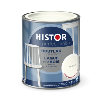 Histor Perfect Finish houtlak hoogglans RAL 9003 wit 750 ml