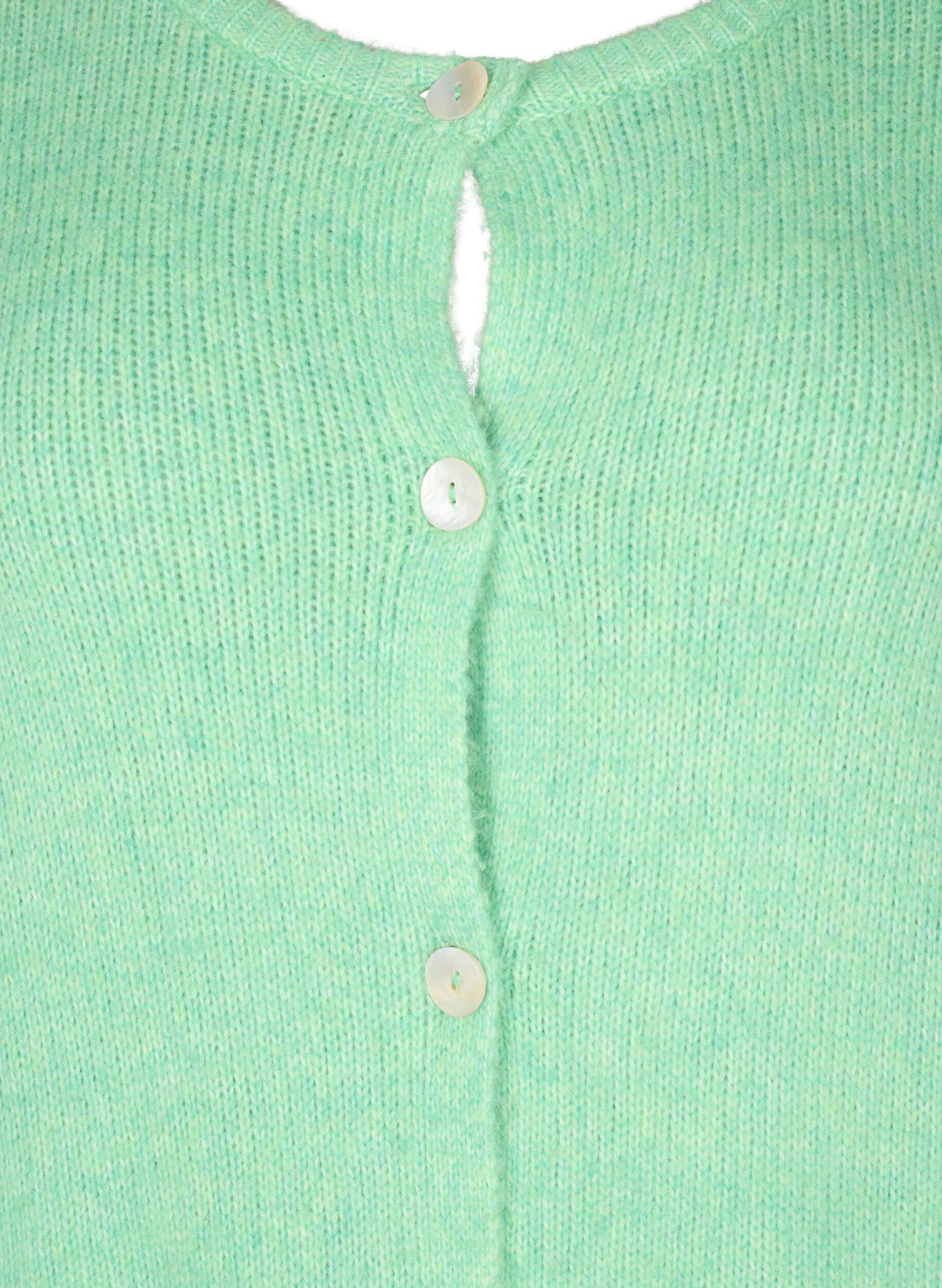 Strikcardigan med uld og knapper