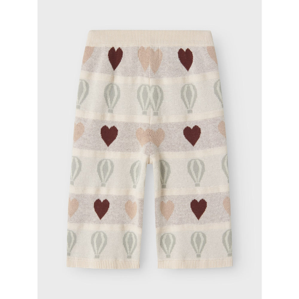 Køb Lil'Atelier Pastel Parchment Nmflamai Wide Strik Ancle Bukser Lil