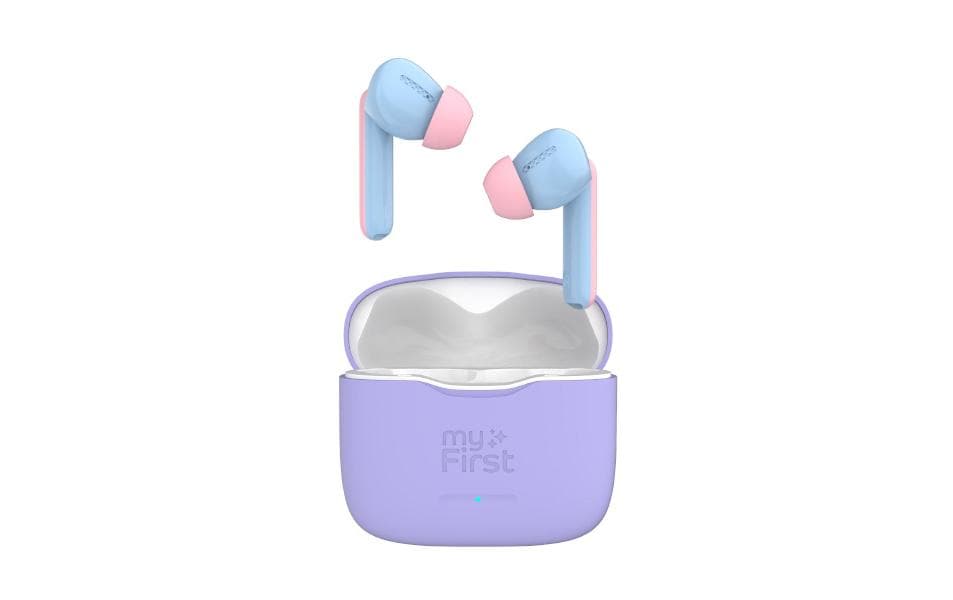 Kinderkopfhörer CareBuds Hellblau/Rosa/ViolettKindersichere Ohrhörer