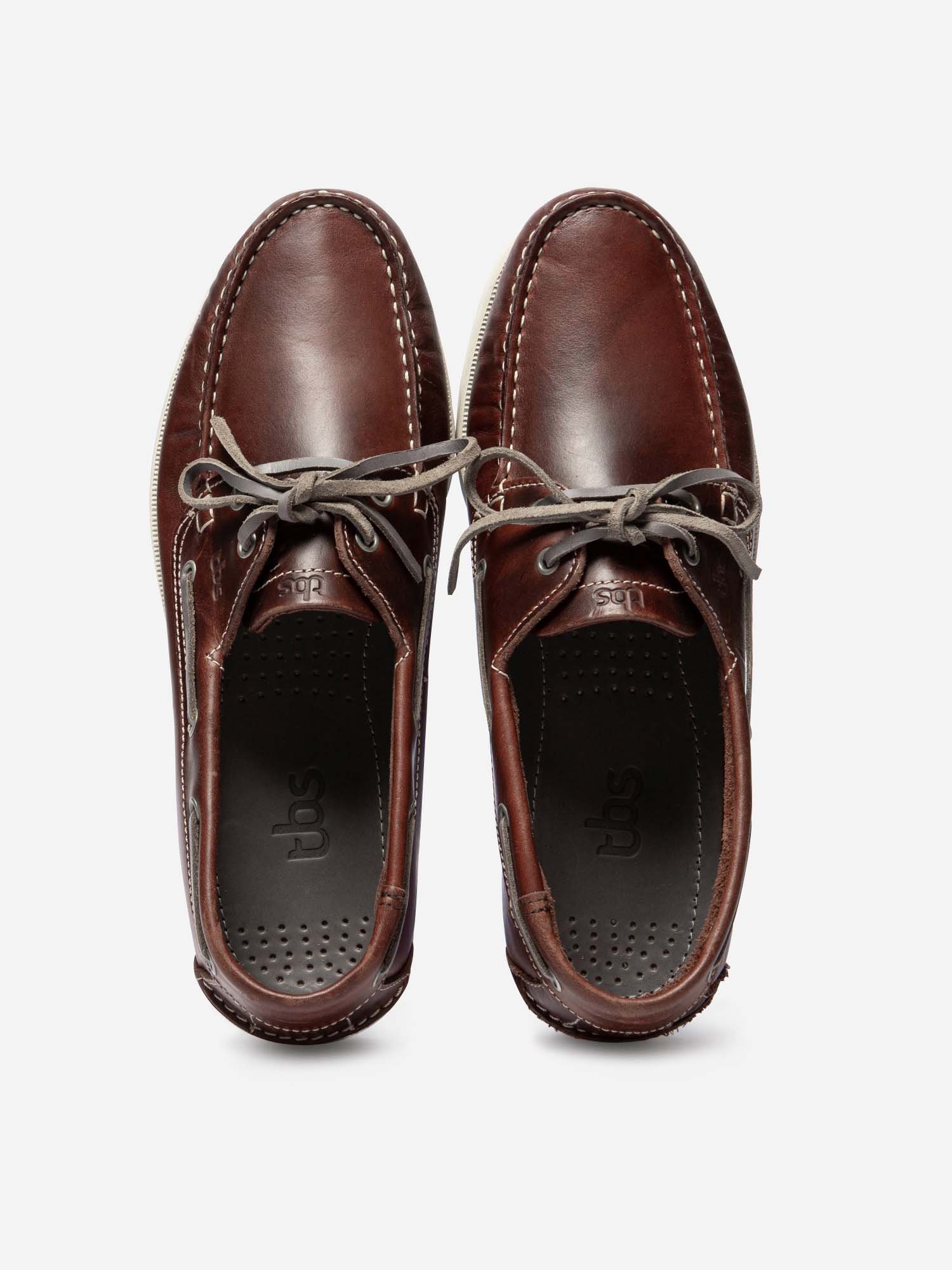 Chaussures Bateau Homme Cuir Acajou