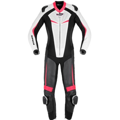 Combinaison Spidi TRACK LADY PERFORATED PRO - Noir / Rose
