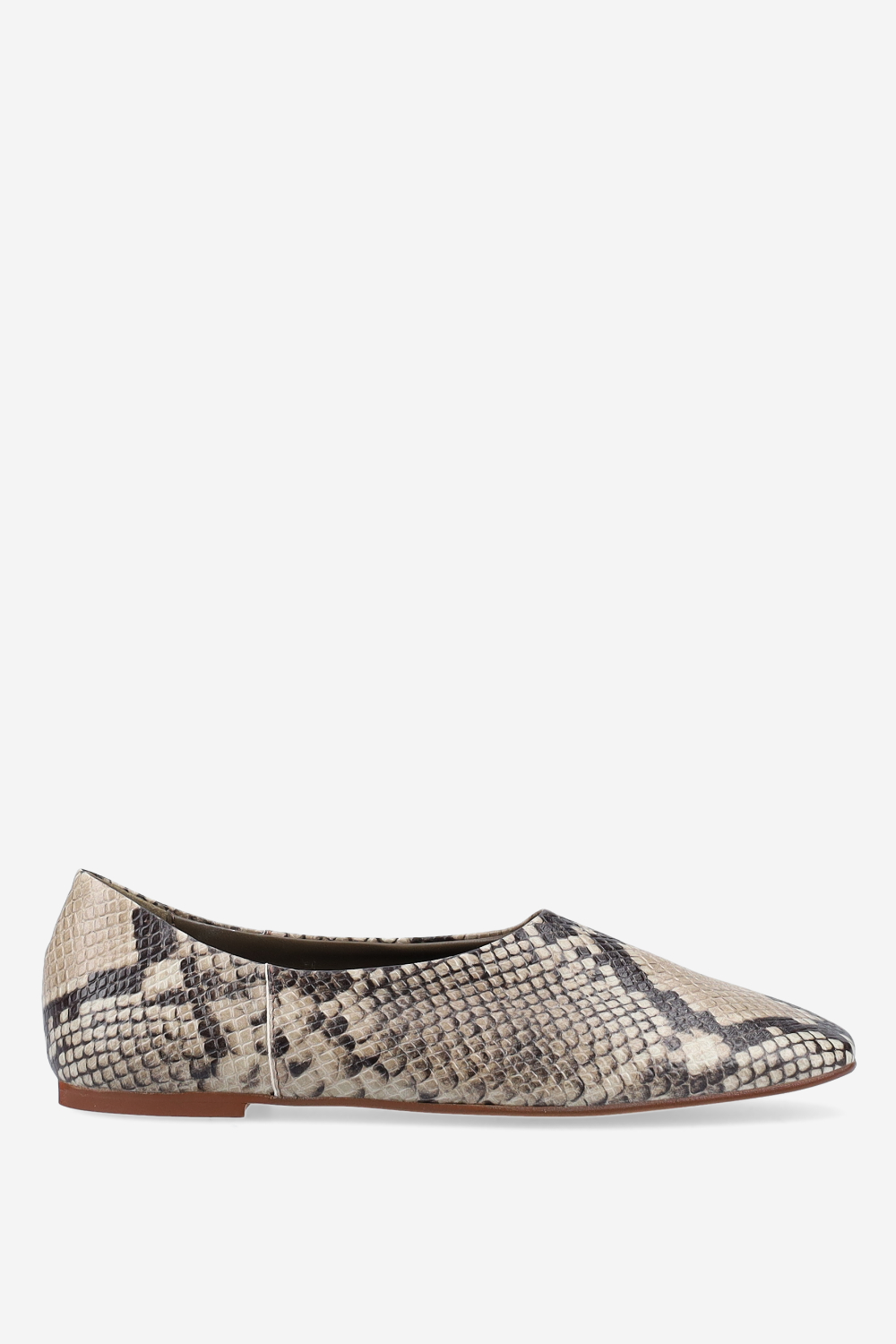Pitone leather ballerinas