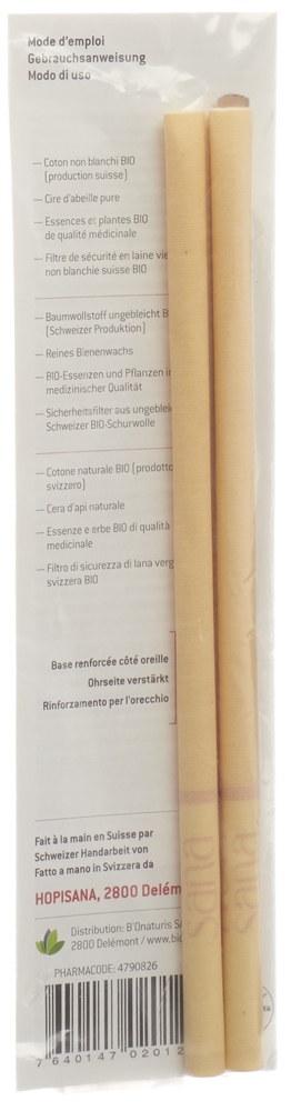 Hopisana Ohrenkerzen rot Entzündung 2 Stk