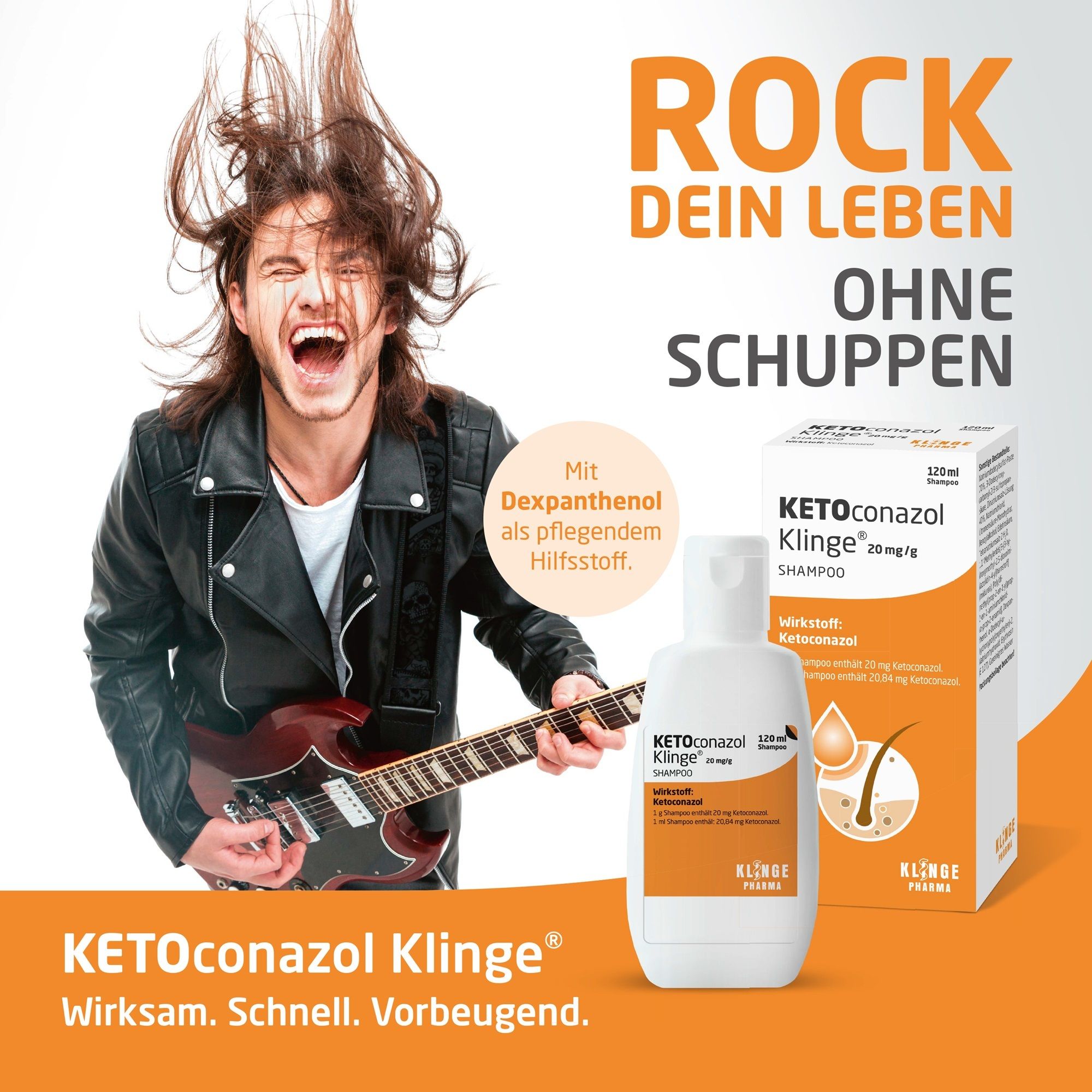 Ketoconazol Klinge 20 mg/g Shampoo bei Schuppen und Juckreiz
