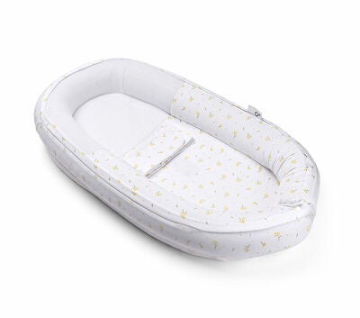 Doomoo Cocoon Babynest Blomster, Gul