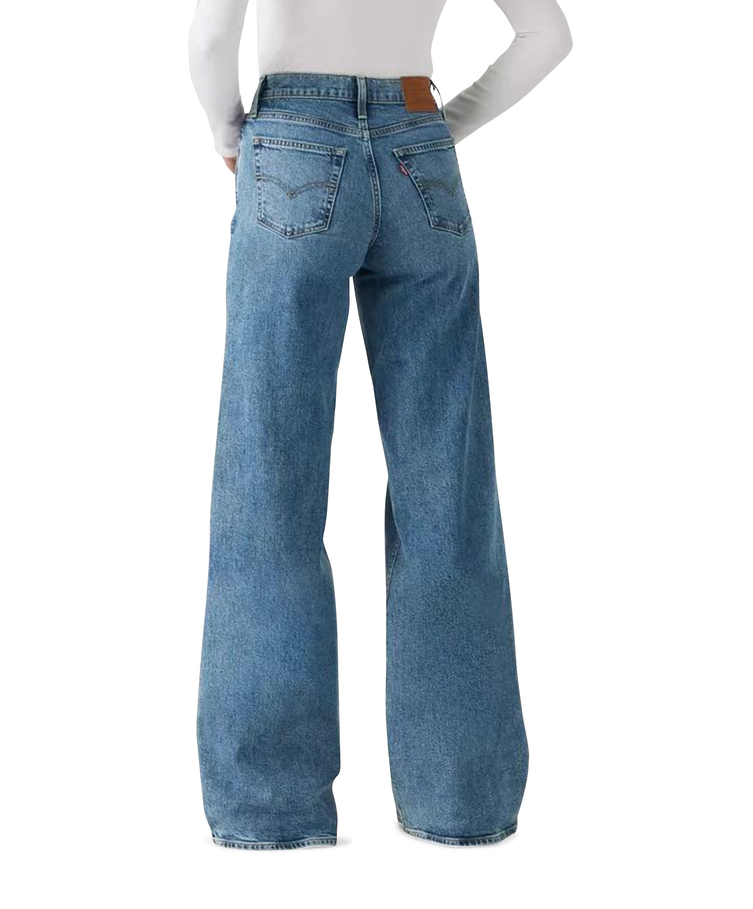 Levi's 728 HR wide leg dames jeans blauw