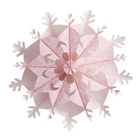 Folia Bastelset Sterne aus Papiertüten, 28 Tüten mit rosa Motivdruck je 13 x 18 cm groß