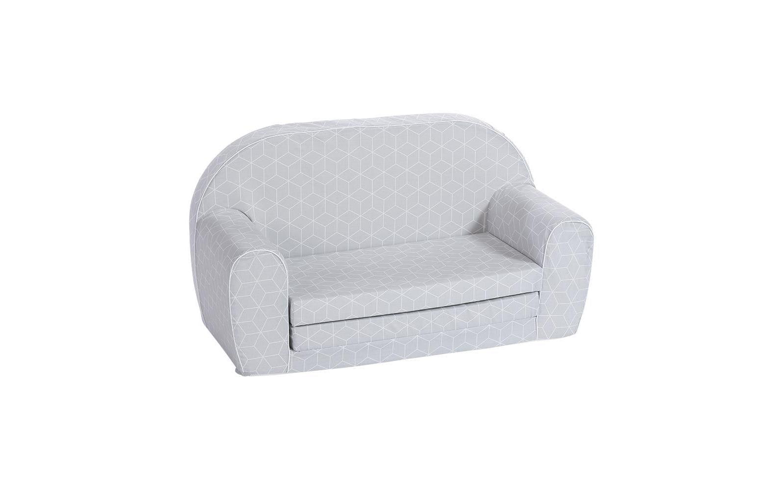 Knorrtoys® Sofa »Kindersofa Grau mit Geo Würfel«