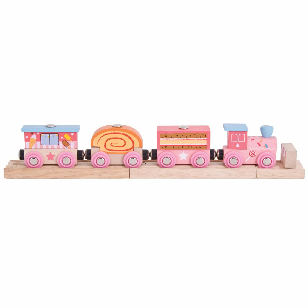 Bigjigs Rail Moteur et wagons Sweetland Express