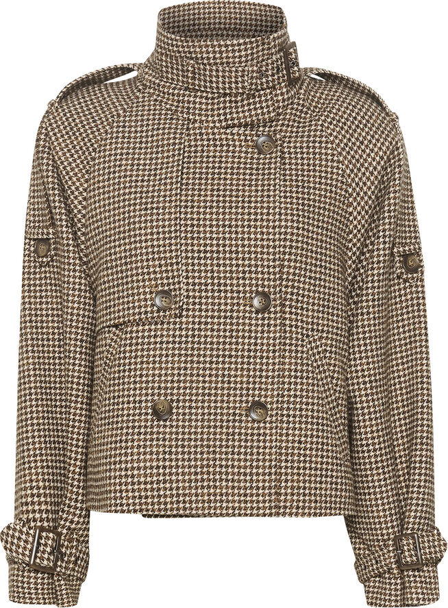 Gestuz AvicGZ jacket Brown/black houndstooth