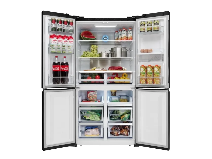 Concept LA8891BC, Fritstående, Fransk dør, Sort, LED, 560 L, SN-T