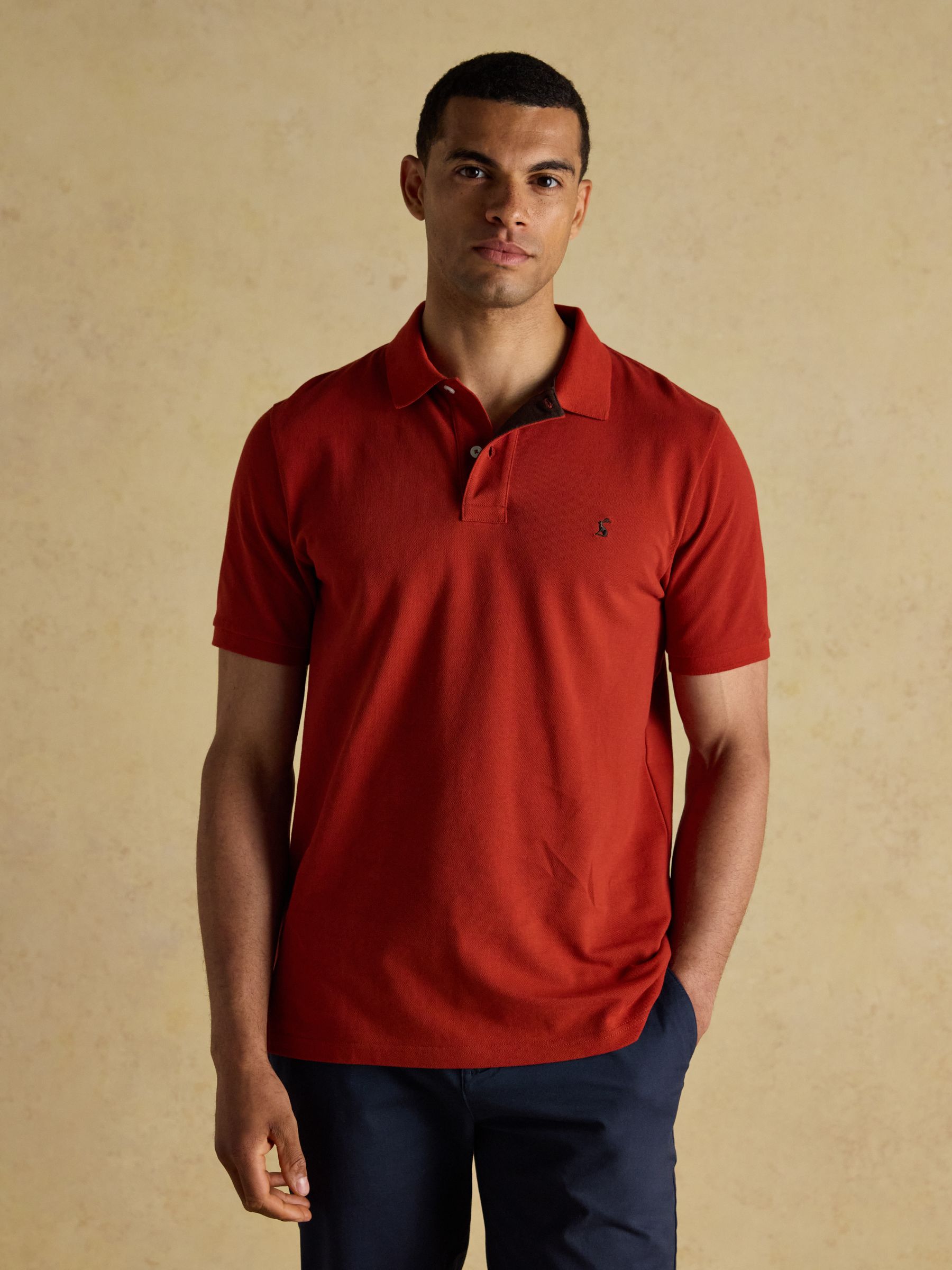 Orange & Brown Stripe - Joules Woody Polo Shirts 2 Pack