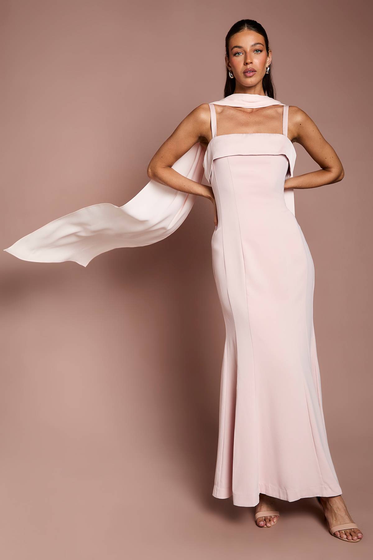 Coast Foulard En Satin Rose Poudré