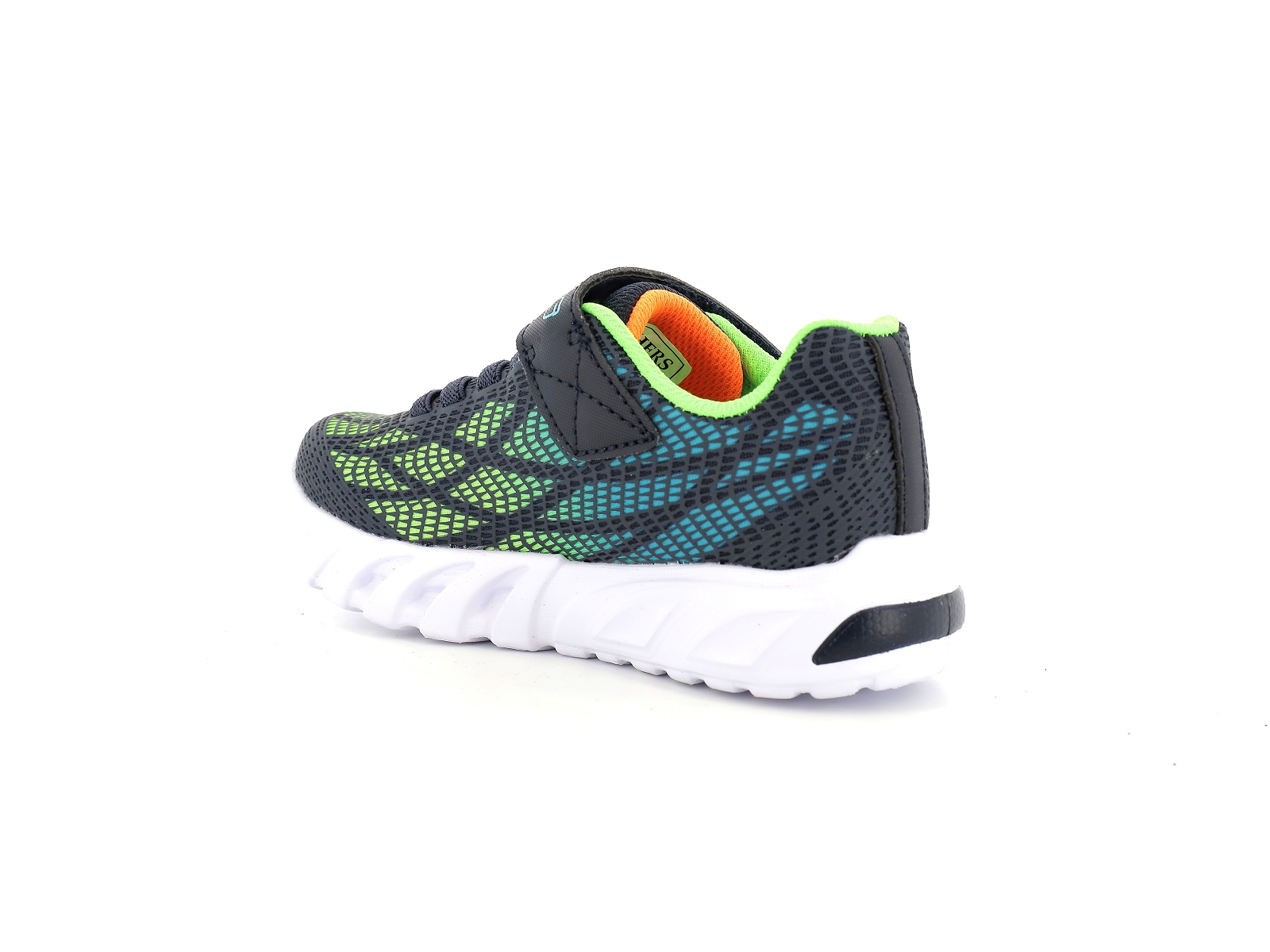 Skechers-FLEX GLOW ELITE VORLO Synthétique Marine-Vert