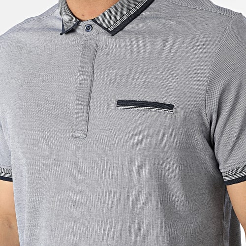 Polo A Manches Courtes 569 Bleu Marine Chiné