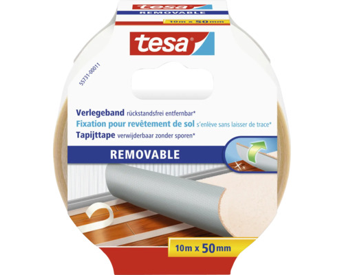 tesa dubbelzijdige plakband, verwijderbaar zonder resten, 10 m x 50 mm