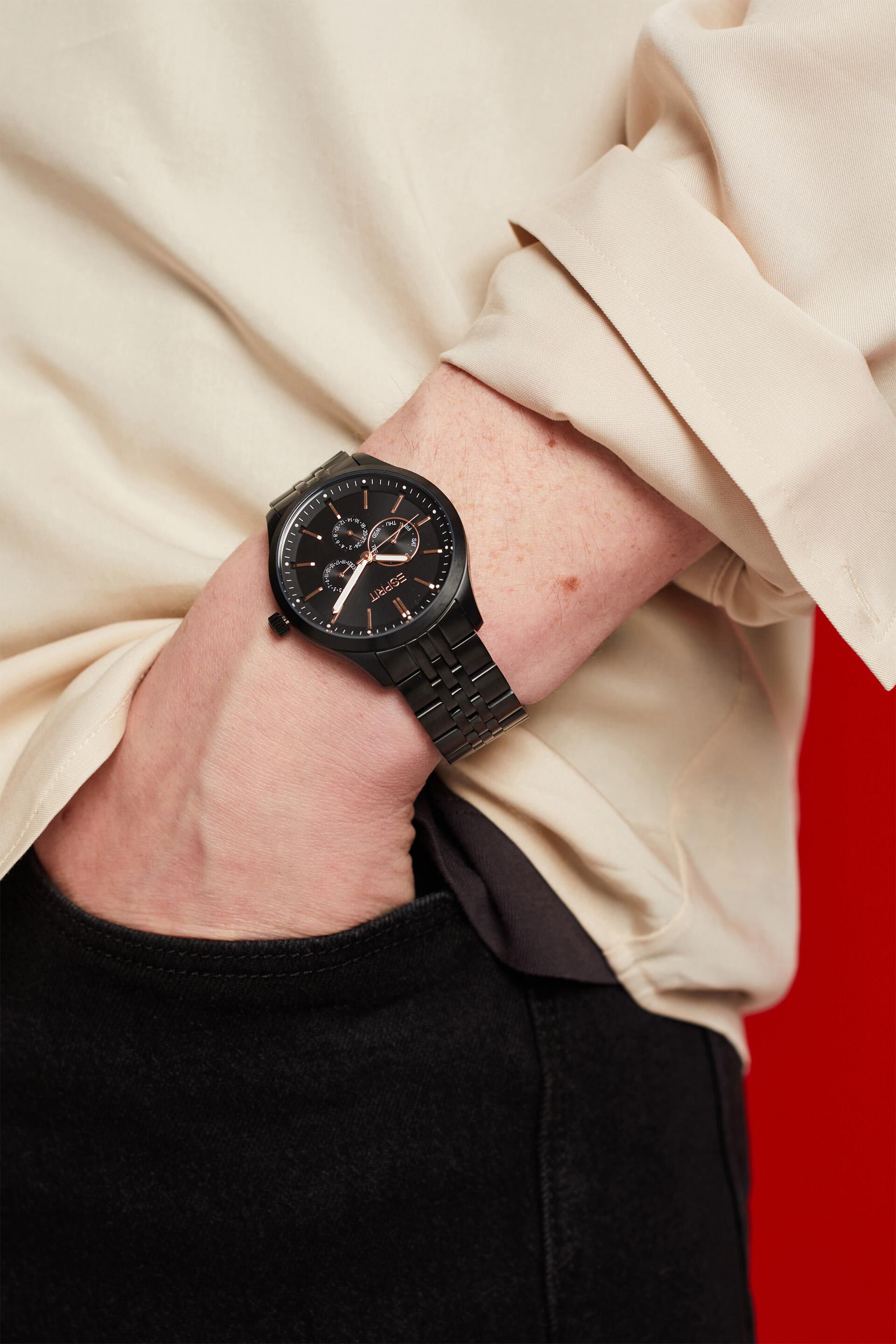 Montre en acier inox à bracelet à maillons