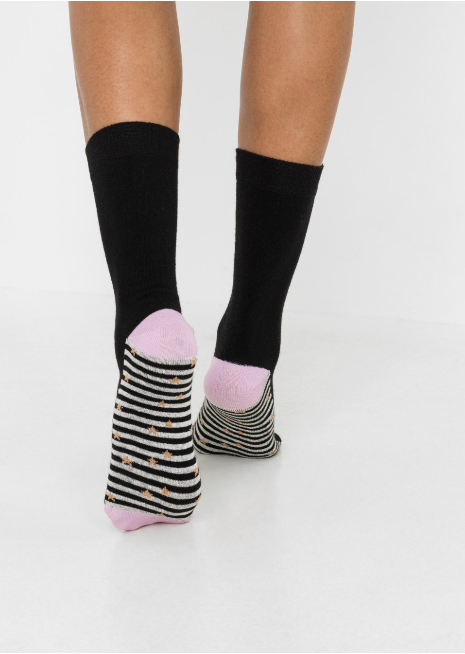 Lot de 5 paires de chaussettes bord non comprimant avec coton