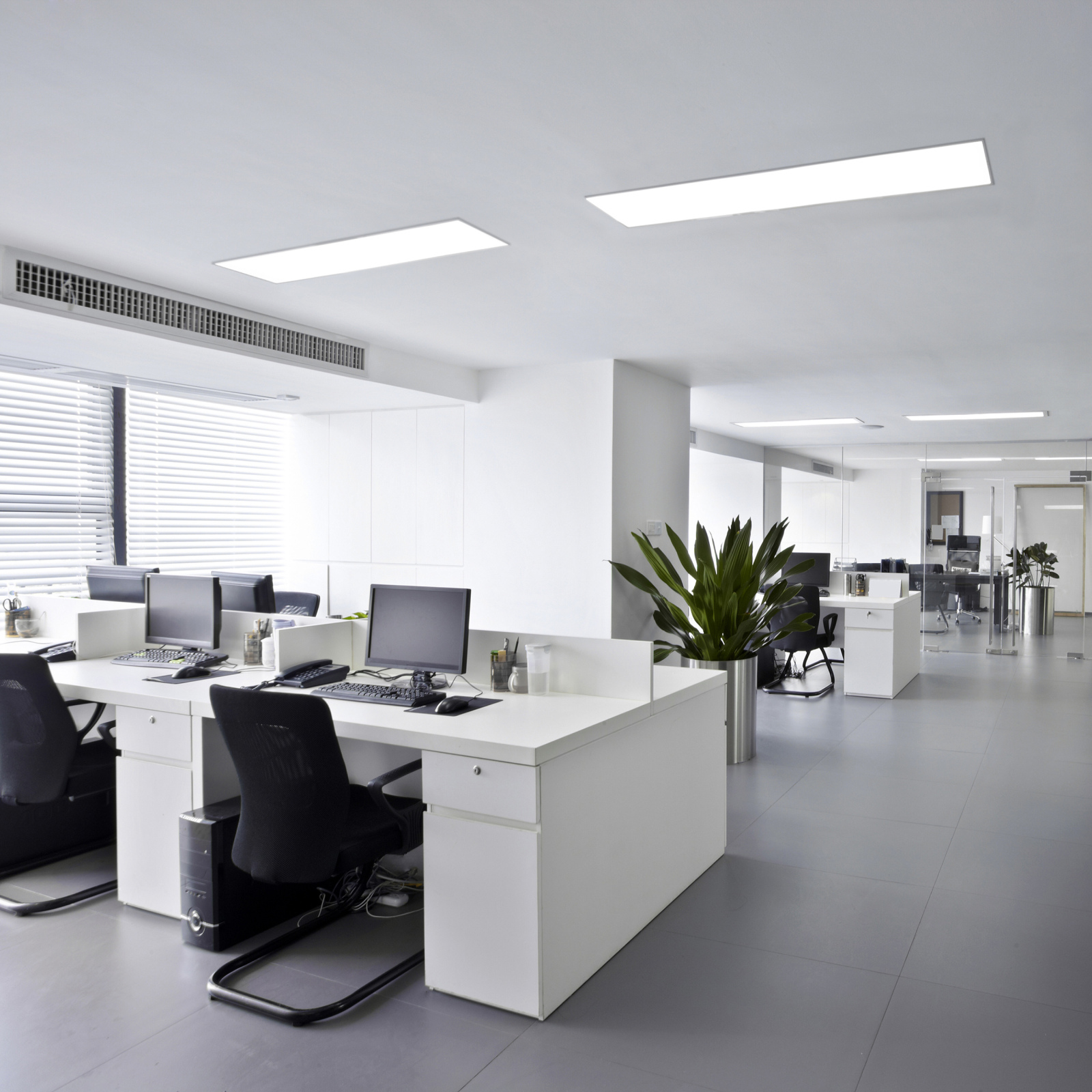 LED-Panel-Deckenleuchte CARENTE - weiß - rahmenlos - 119,5 cm
