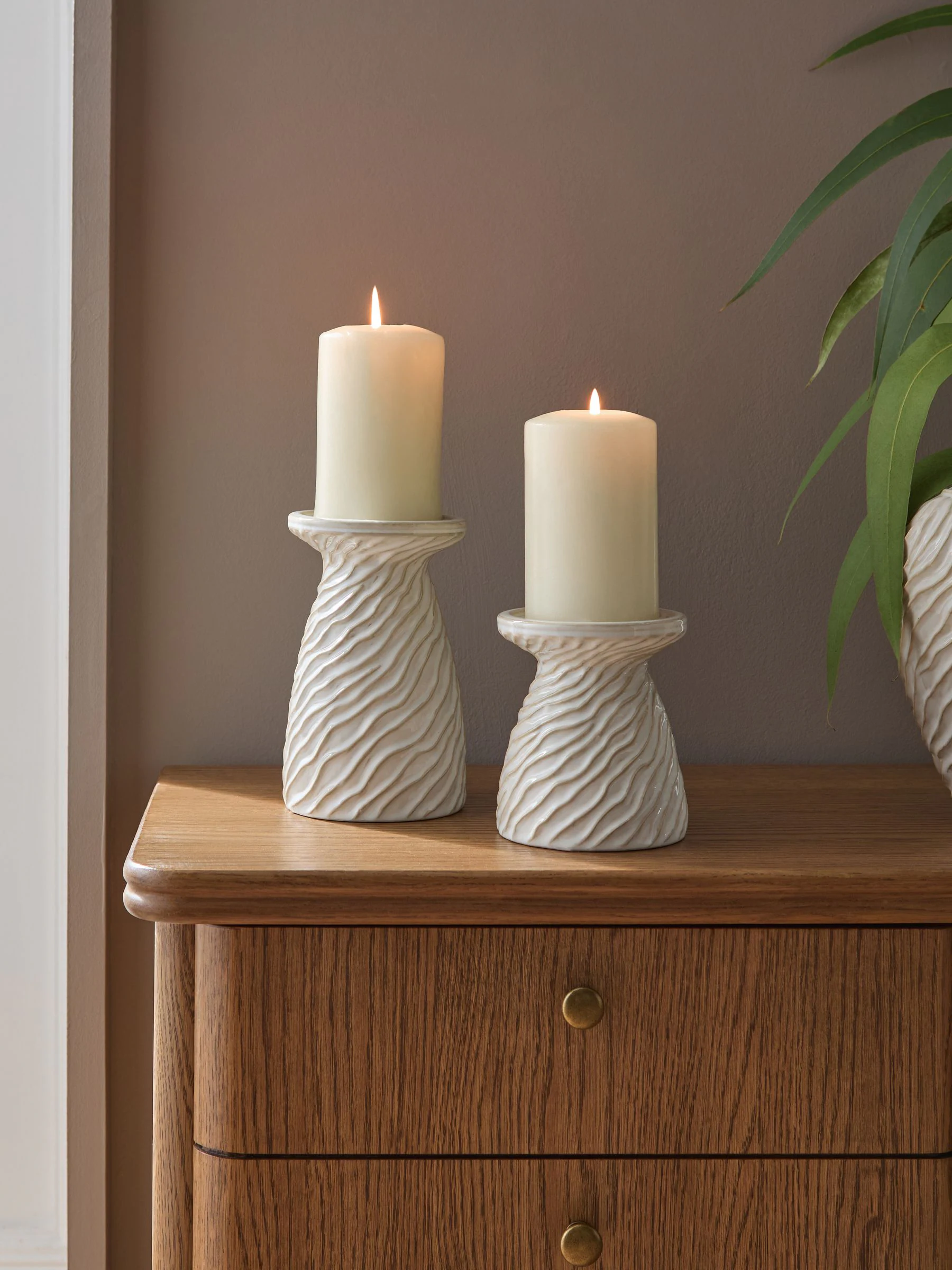 Fairford Ceramic Pillar Candle Holder