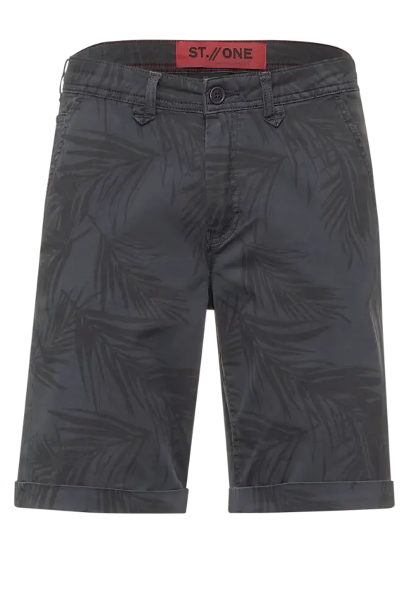Regular Fit Shorts mit Print - coal grey