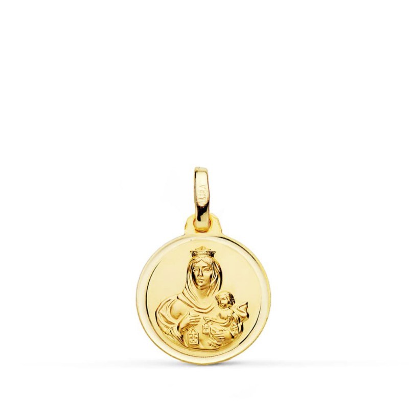 Collier - Médaille Scapulaire Or Jaune - Chaîne Dorée