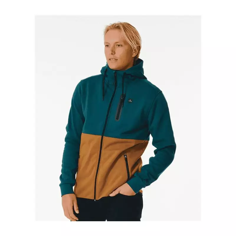 Sweat RIPCURL Anti Series Departed Zip Thr Blue Green