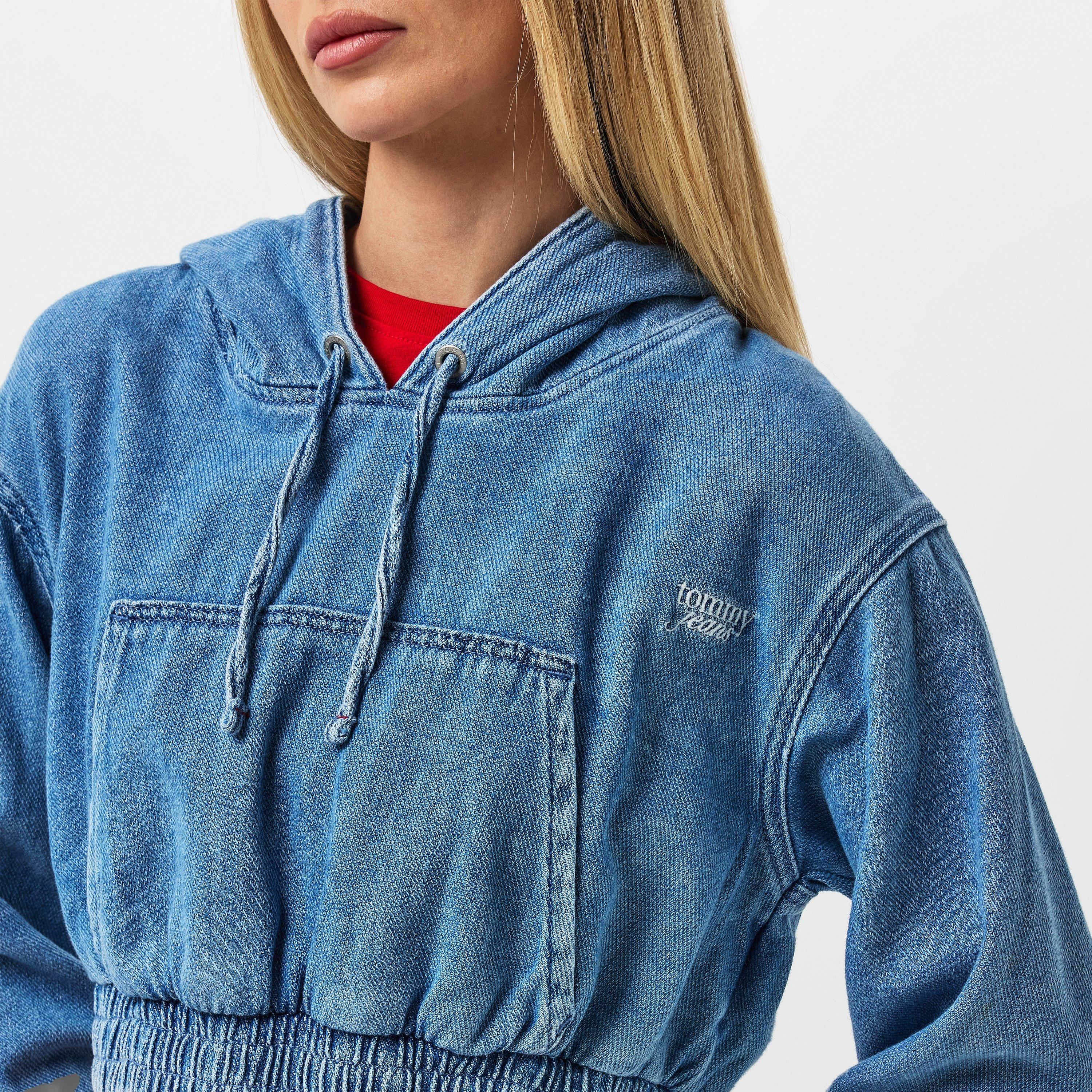 Tommy Jeans Denim Cropped Hoodie