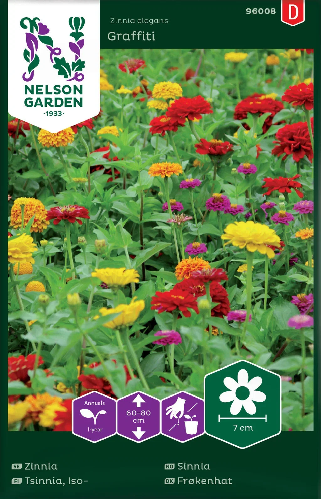 Zinnia elegans Sinnia 'Graffiti'