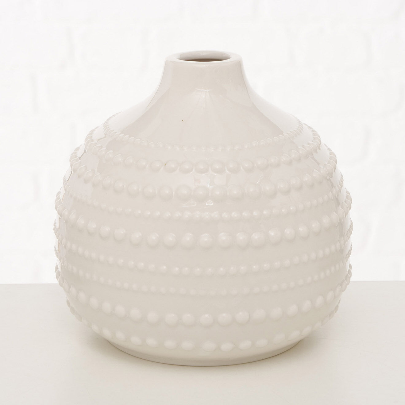Boltze 3 Vases en Porcelaine Meruna blancs