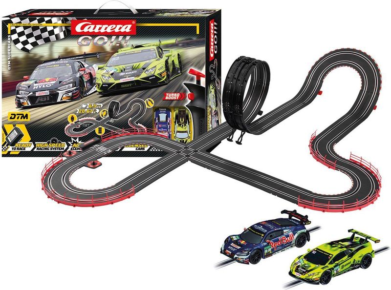 Carrera - GO!!! DTM Supercars - Racebaan - 6,3 meter - Inclusief Audi R8 LMS GT3 en Lamborghini Huracán GT3 Evo II