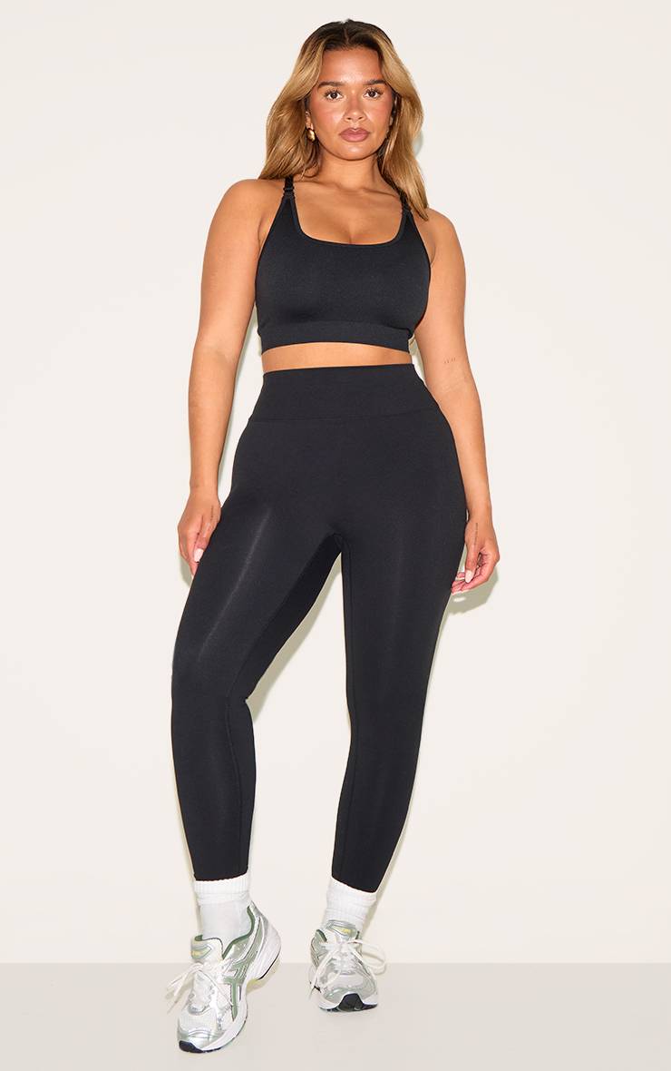 Noir Brassière De Sport Moulée Sans Coutures Shape Active
