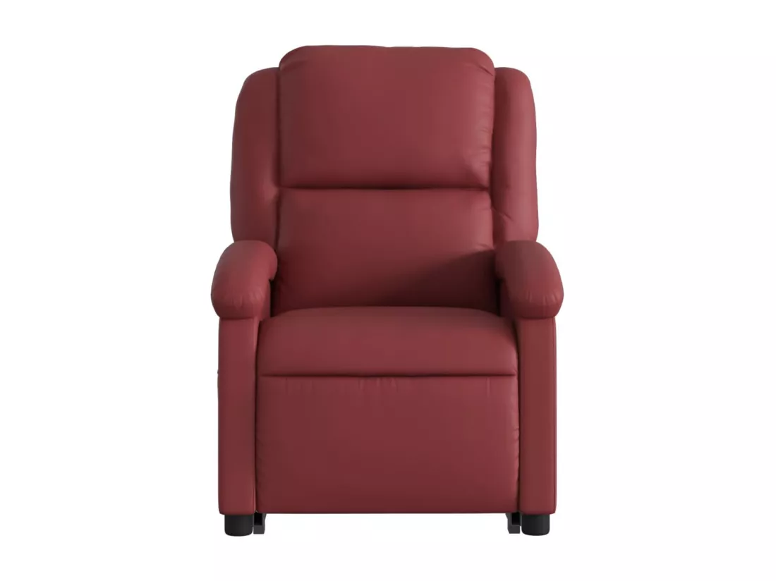 Fauteuil inclinable massant électrique rouge bordeaux