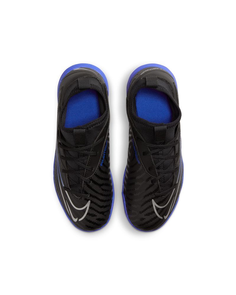 Chaussures de football Nike Phantom GX Club TF Noir & Bleu pour enfant