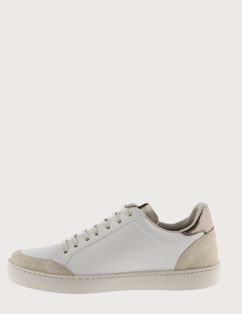 VICTORIA BASKETS BASSES CUIR BERLIN  BRILLANT LOGO LÉOPARD