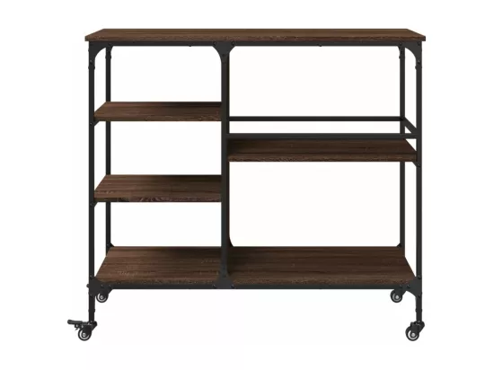 Chariot de cuisine chêne marron 100x45x89,5cm bois d'ingénierie