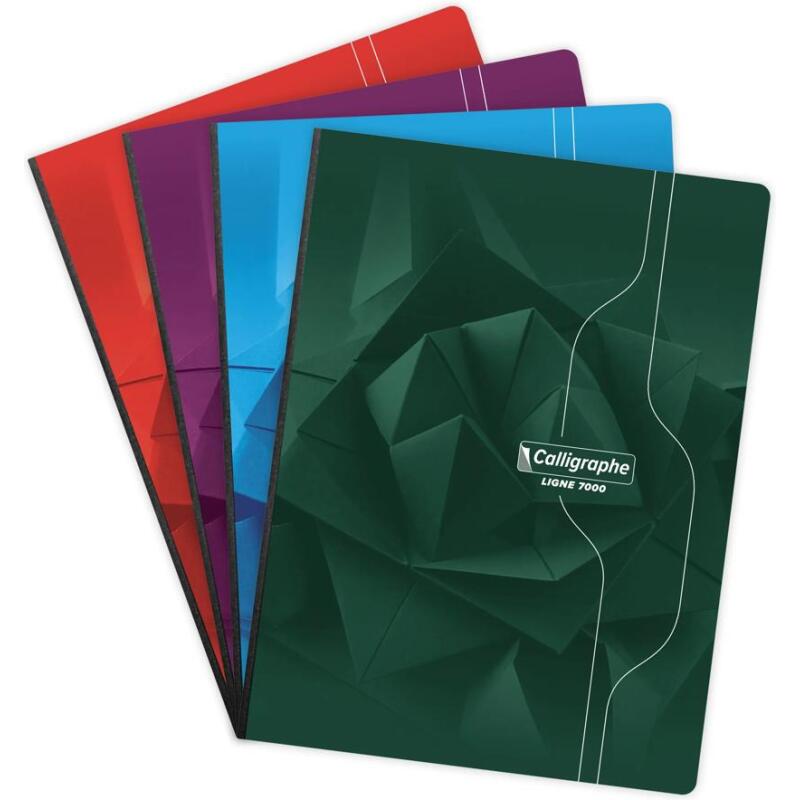 Cahier brochure souple dos toilé 7000 24x32 cm 288 pages grands carreaux 70 g - Assortis