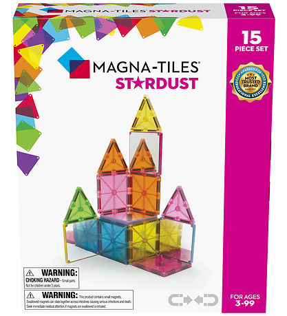 Magna-Tiles Magnets?t - 15 Dele - Stardust Glitter & Spejle