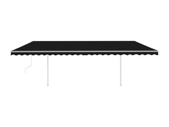 Auvent automatique capteur de vent/LED 6x3 m Anthracite