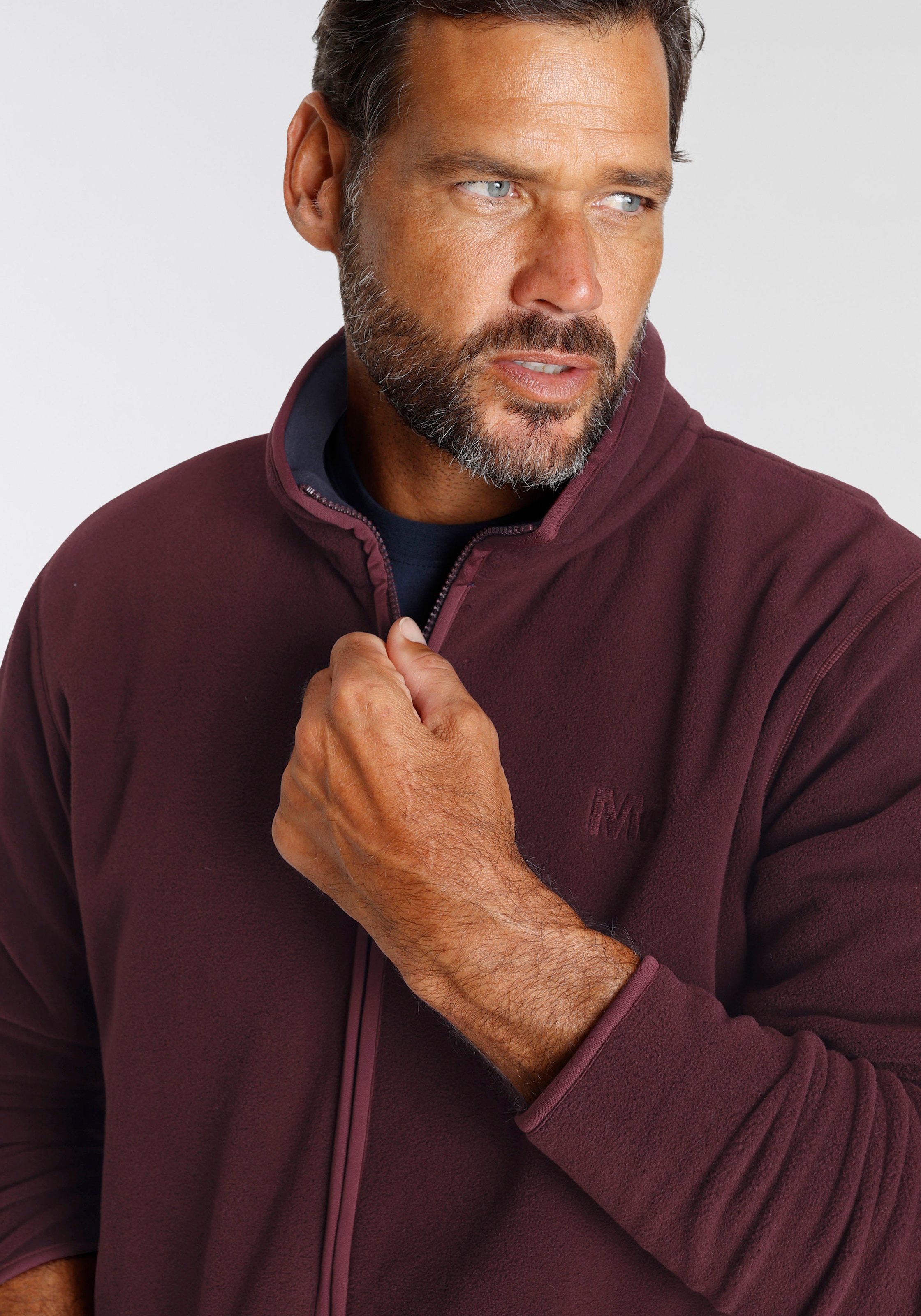 Man's World Fleecejacke für die Übergangszeit,  aus Fleece,  casual Look,  schnelltrocknend