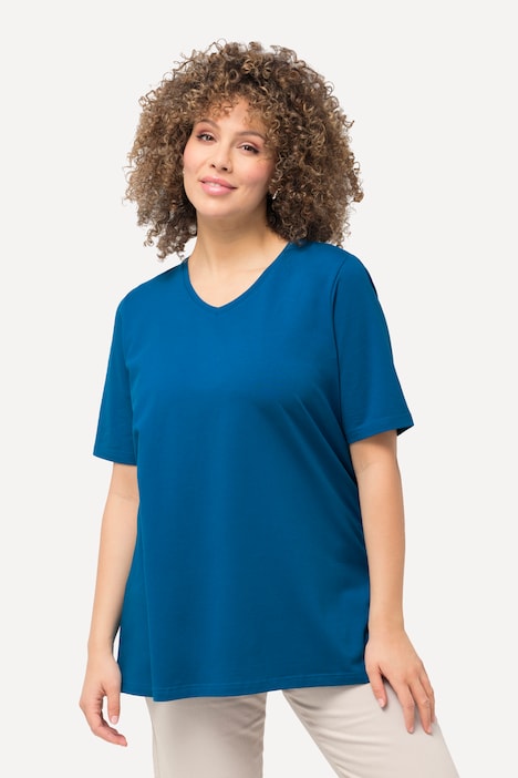 T-Shirt, A-Linie, V-Ausschnitt, Halbarm